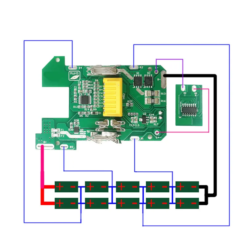 BL1830 Li-Ion แบตเตอรี่ชาร์จวงจรป้องกันกล่องบอร์ด PCB สำหรับ Makita 18V 3.0Ah 6.0Ah ป้ายฝุ่น BL1860 BL1430