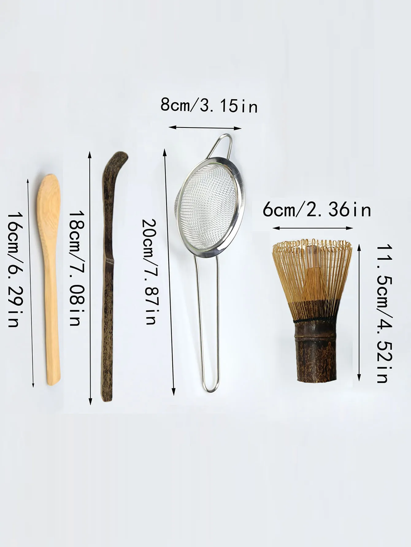 2/4PCS Purple Bamboo Whisk Tea Spoon Matcha Whisk Tea Spoon And Scoop Tea Strainers Tea-making Tools, Perfect Matcha Starter Kit view 5