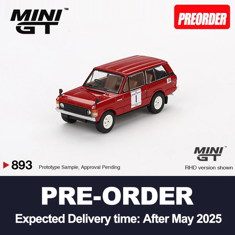 MINIGT 1:64 Rover 1971 International Hillrally Winner Red alloy car model 893