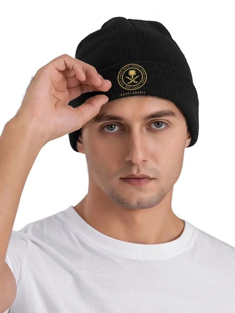 Kingdom Of Saudi Arabia Beanie Hats Saudi National Day Bonnet Hats Female Male Funny Kpop Knit Hat Autumn Custom Warm Caps — zdjęcie 2