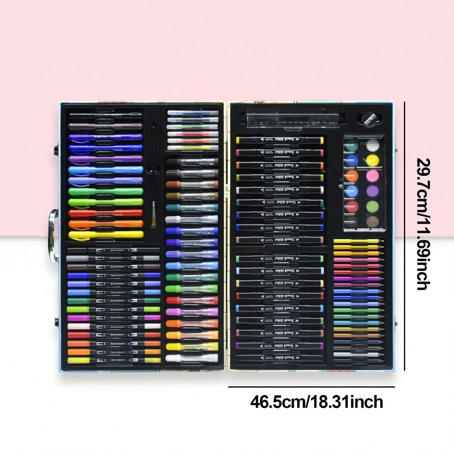 مجموعة فنية فاخرة بألوان مائية - ألوان نابضة بالحياة، وسادات رسم/كتاب تلوين، للمبتدئين والفنانين، واللوازم المدرسية