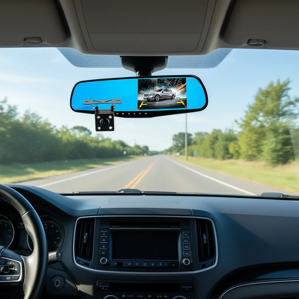 Myrva Rearview Mirror With Camera 1920x1080 Full Hd For Car Safety Driving Monitoring System