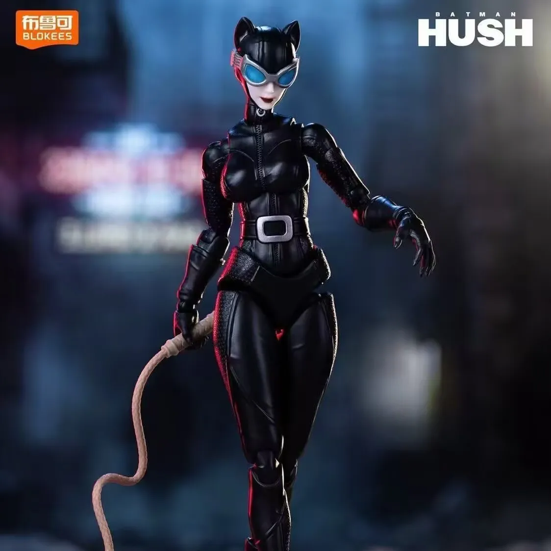 In Stock Original Blokees Dc Champion Class - Hush Series Batman & Catwoman Poseable Model Kits Action Figures Ornament Collect