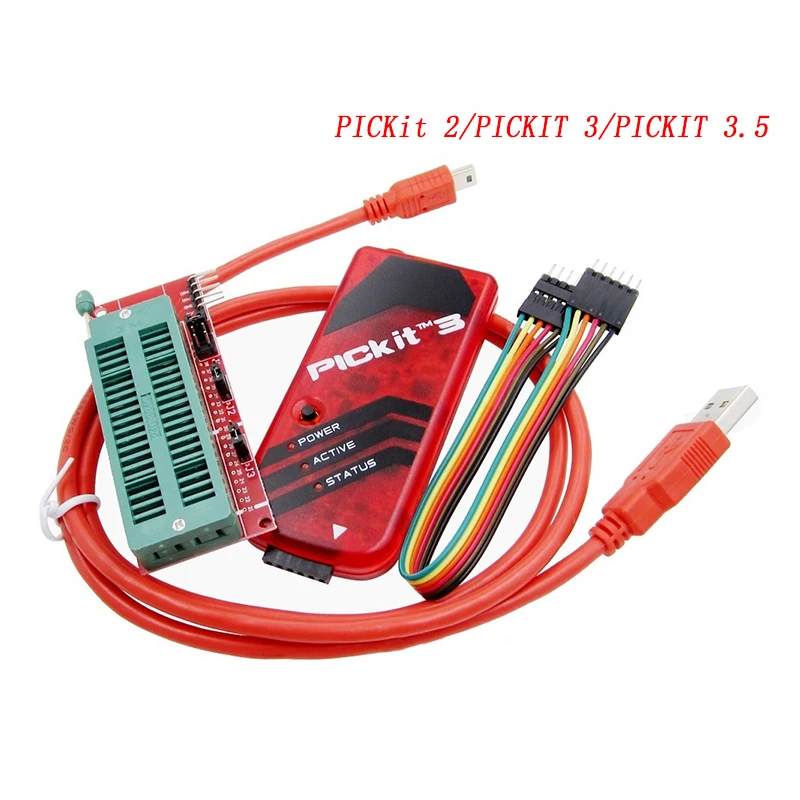 1set PICKIT3 Programmer + PIC ICD2 PICKit 2 PICKIT 3 PICKIT 3.5 Programming Adapter Universal Programmer Seat