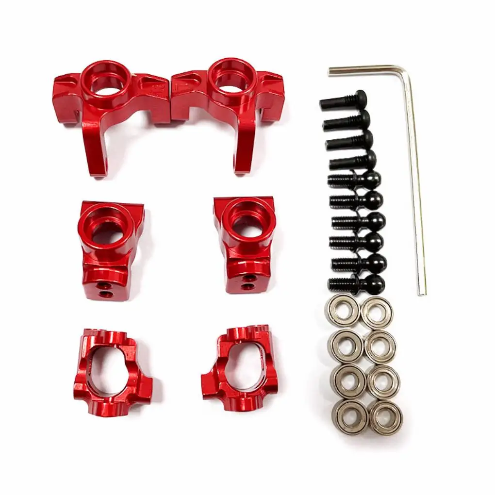 6pcs 1/16 Steering Servo Saver Complete Aluminum Alloy High Precision Rc Steering Servo Saver Complete For LOSI Mini-B Mini-T