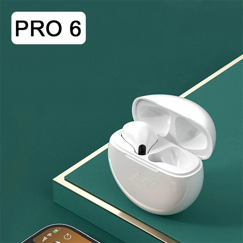 Original Pro 6 Pro6 Earphone Mini Wireless Bluetooth 5.0 Headphones High Fidelity Stereo Music Headset for Huawei Xiaomi iPhone