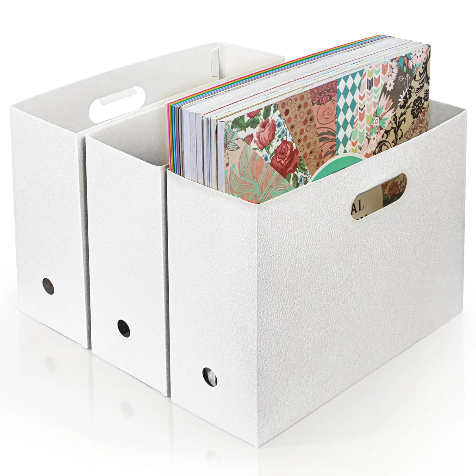 1pc Foldable Scrapbook Paper Storage Organizer A4 Storage Box Stationery Supplies For Scrapbooking Enthusiasts