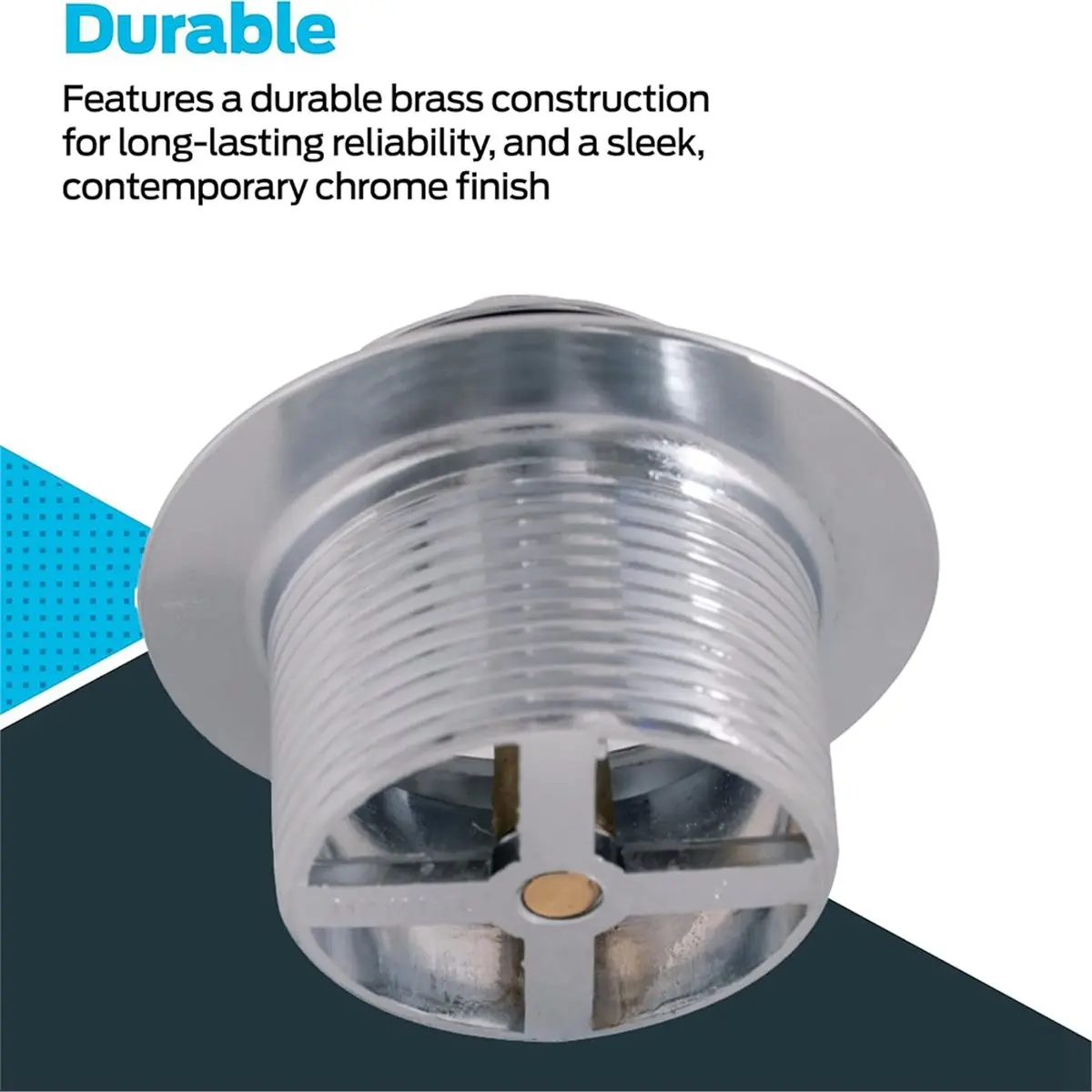 HAPPY EVER Lift-N-Turn Bath Drain Assembly Kit, 1-1/2 in Coarse Thread, Chrome Plated Zinc Body for Bathtub Drain Replacement