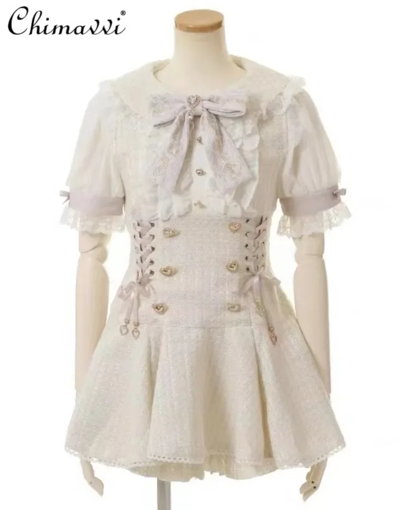 Robe et Short Classique Japonaise, Ensemble Deux Pièces, Style Lolita, pour Femme et Fille, Nouvelle Collection Automne