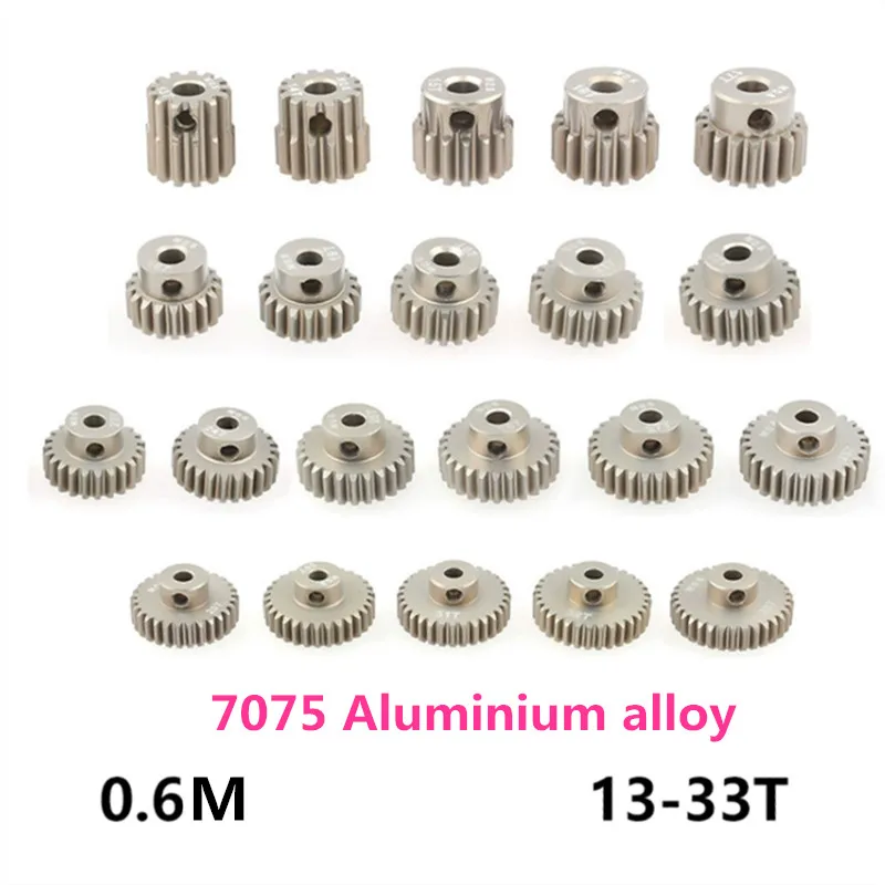 Шестерня двигателя SURPASS-HOBBY из алюминиевого сплава 0,6 м, 3,175 мм, 7075, 13T, 14T, 15T, 16T, 17T, 18T, 19T, 20T, 21T, 22T, 23T для модели 1/10
