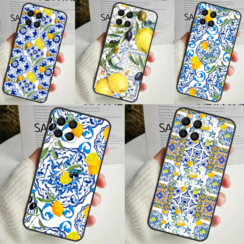 Mediterranean Lemon For Samsung Galaxy M21 M51 M12 M32 M52 M13 M23 M33 M53 M34 M54 M30s M31s M15 M55 M20 Case