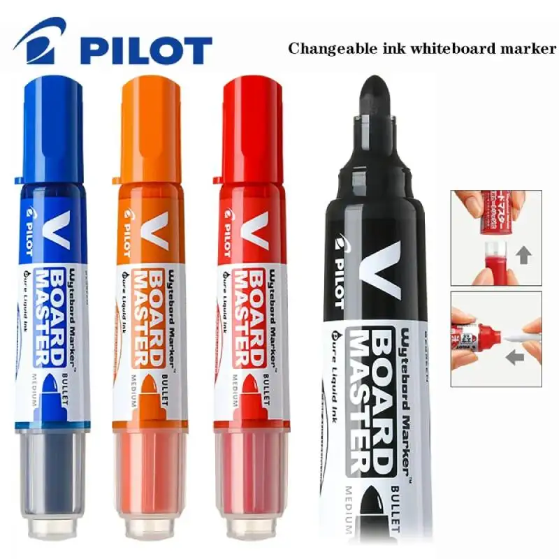 Piloot Whiteboard Pen Briefpapier Uitwisbaar Vervangbare Inkt Navulbare Markers 0.7/2.2-5.2/2.3/3.0-6.2/ 3.2/5.0-12Mm Duurzame Tips