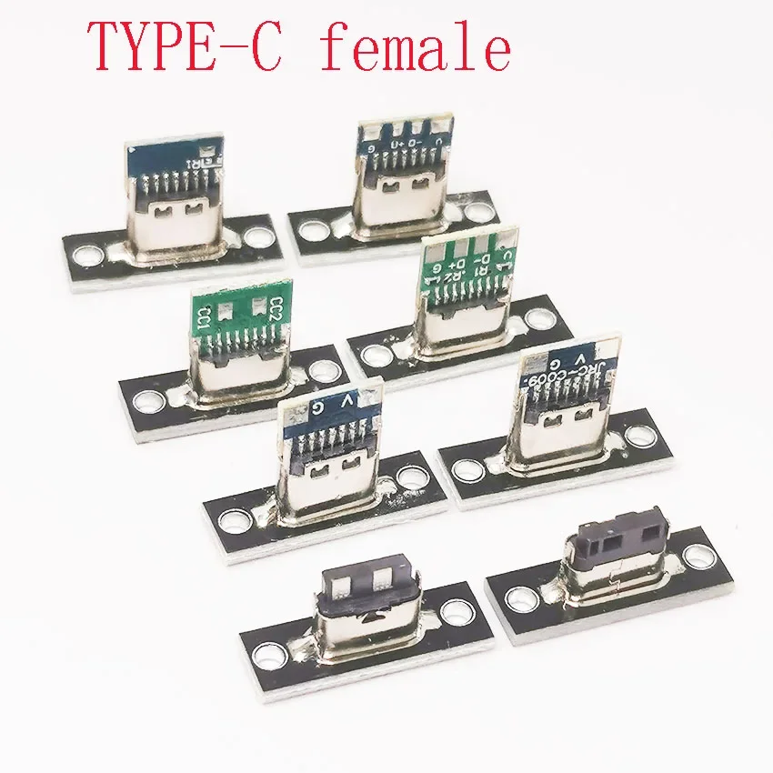 1-10 szt. Gniazdo USB 3.1 typu C z płytką mocującą śrubę typu C gniazdo USB 3.1 typu C 2Pin 4Pin 5Pin 6-pinowe złącze Jack żeńskie