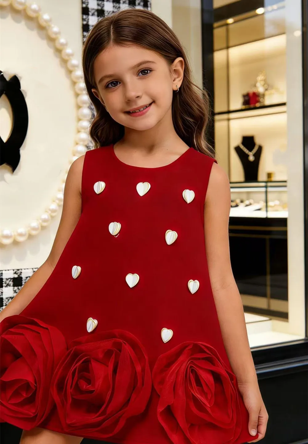 

2026 Новое рождественское вечернее платье, модное платье макси с цветочным принтом на все сезоны, праздничное вечернее платье 90-140 см