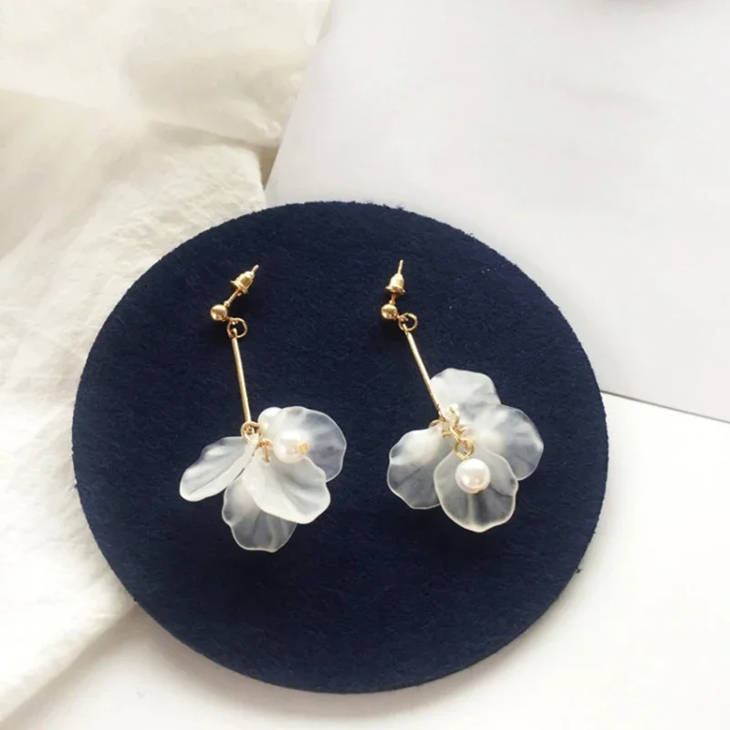 Pendientes colgantes largos de cristal para mujer, aretes bohemios hechos a mano con flores, joyería de fiesta para boda, novedad de 2019