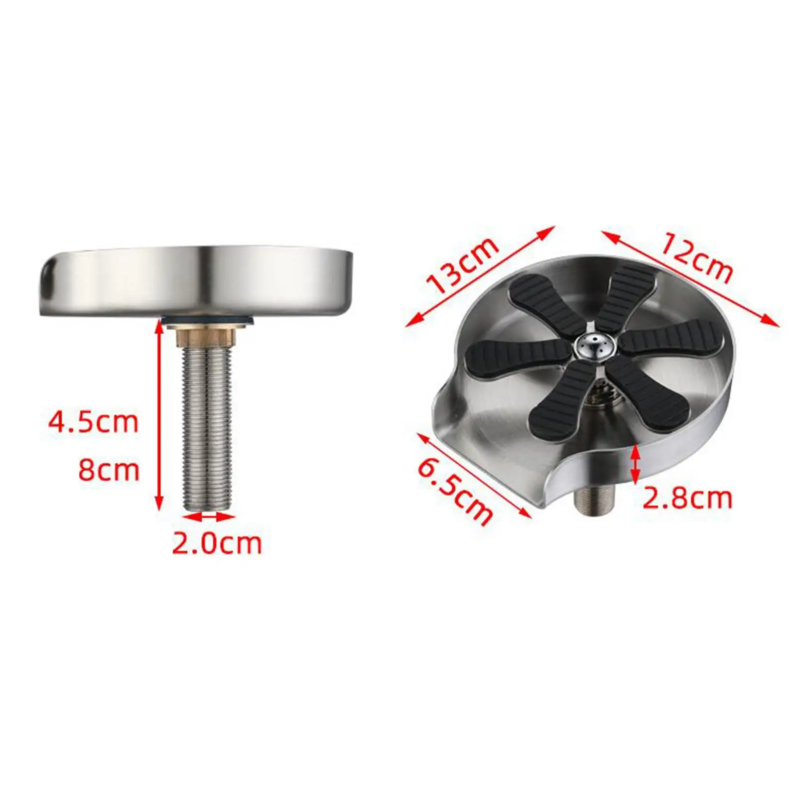 Kitchen Sink Faucet Glass Rinser Automatic Cup Washer High Pressure Copper Steel Cleaner for Bar Coffee Shop Use