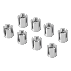 24 Pcs Stainless Steel Wire Rope Green Wall Trellis Fitting Cross Clip 3Mm Wire