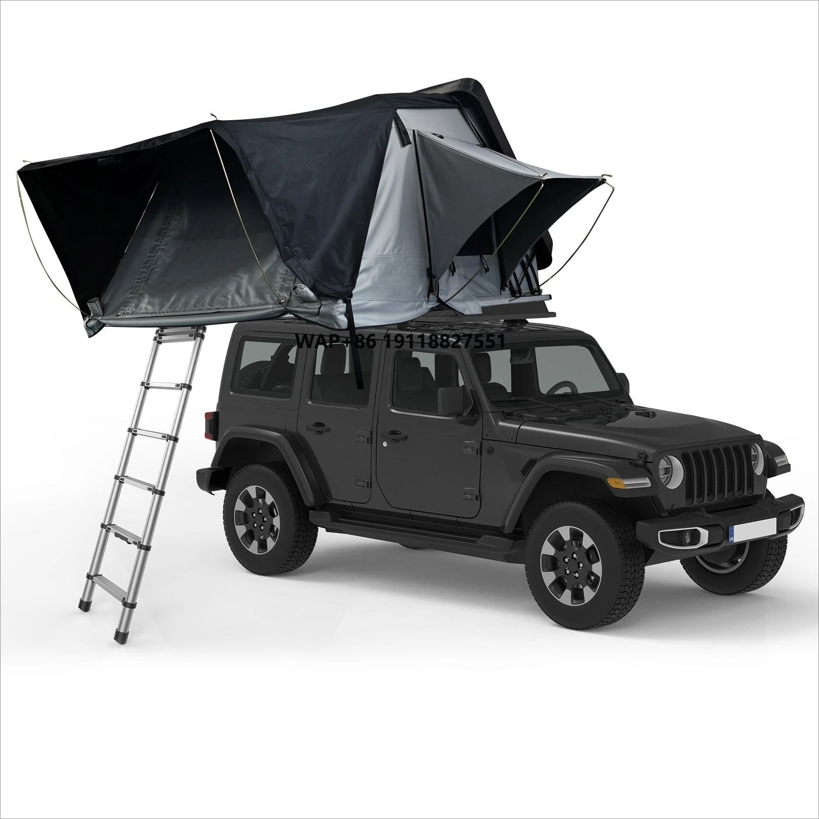 Modern Waterproof Portable  Roof Top Tent Hard Shell Extended Tent for Outdoor Camping and Car Use
