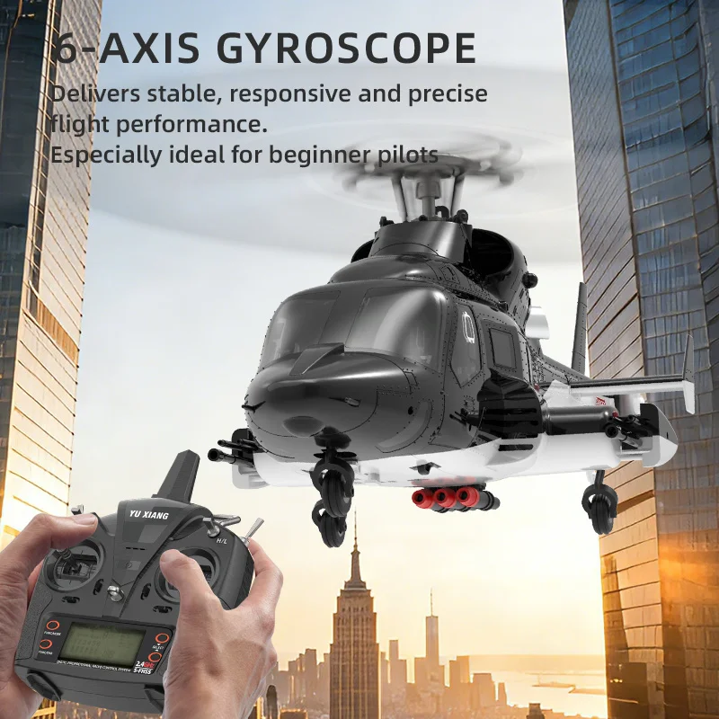 Yu Xiang Yxznrc Rc Helicopter F02 V Airwolf 6 Channel No Aileron 3d Stunt Simulated Scale Remote Control Aircraft Outdoor Flight