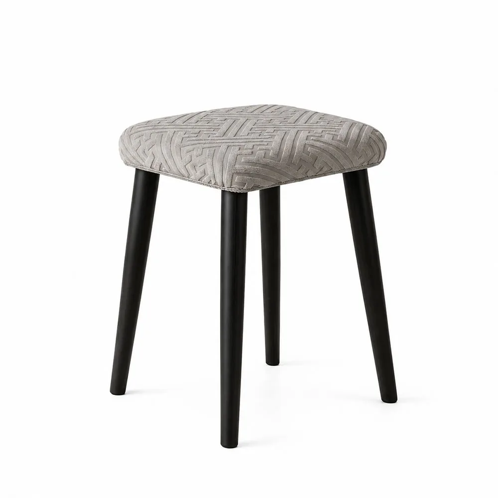 Solid Color Chair Seat Cover Waterproof Washable Stool Cover Removable Square Shape Stretch Seat Covers for Square Chairs
