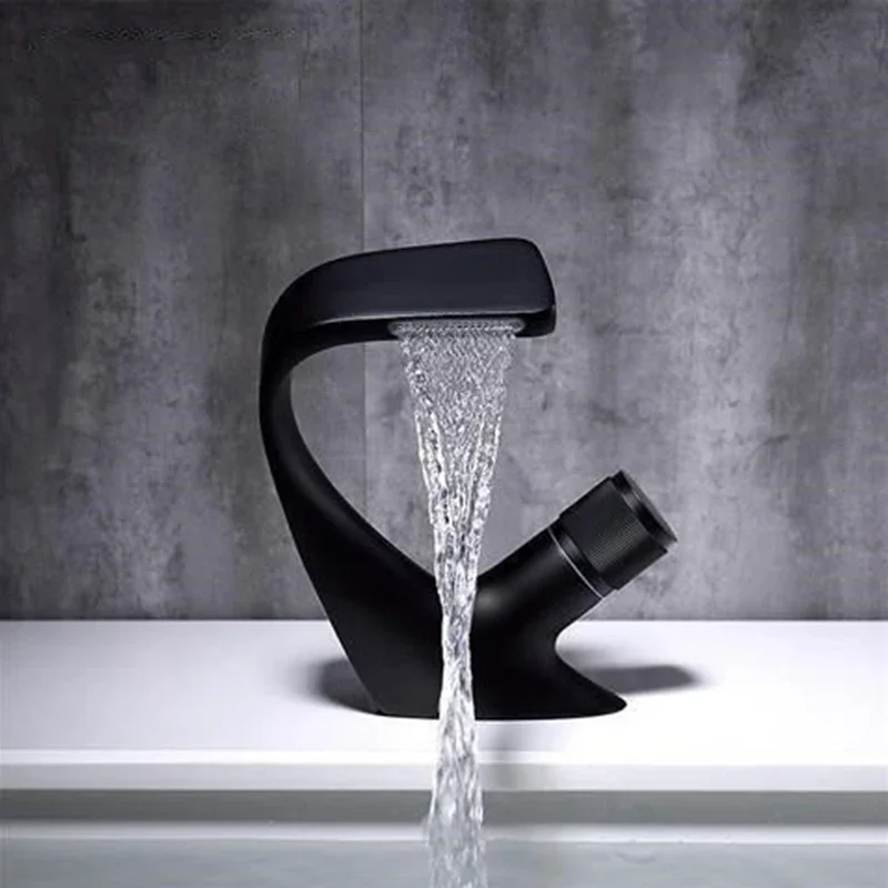 

Waterfall faucet Stainless steel hot and cold water G1/2 (20 mm) thread Wash basin High-end art