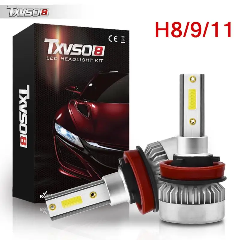 110W LED Headlights White Light Fast Heat Dissipation 9005 9006 9012 H1 H7 H11 Car Driving Bulb Replacement