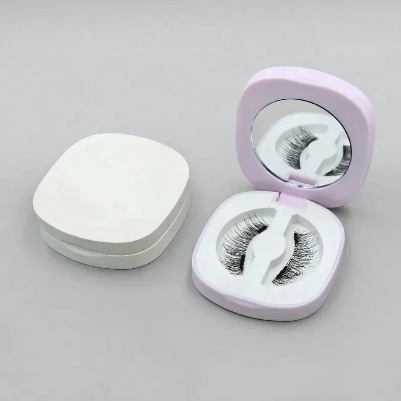 

Double Lattice False Eyelash Storage Box with Mirror Can Accommodate One Pair False Eyelash Packaging Box Beauty Storage Product