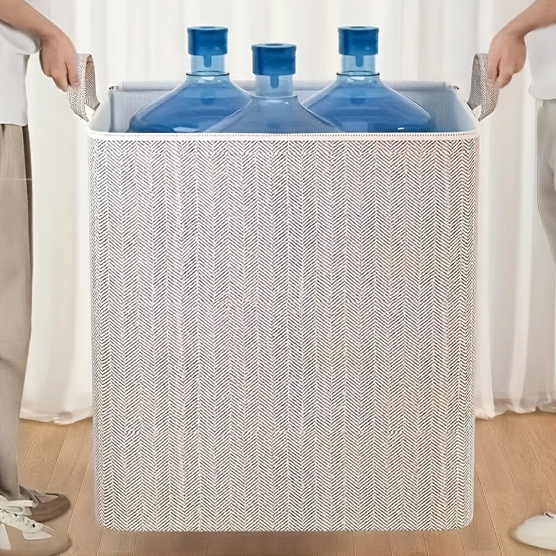 Extra große Aufbewahrungsbox mit Deckel, modernes, platzsparendes Design, langlebig, für Kleidung, Bettwäsche, Heimorganisation, Kleiderschrank, Umzug – Detail 2