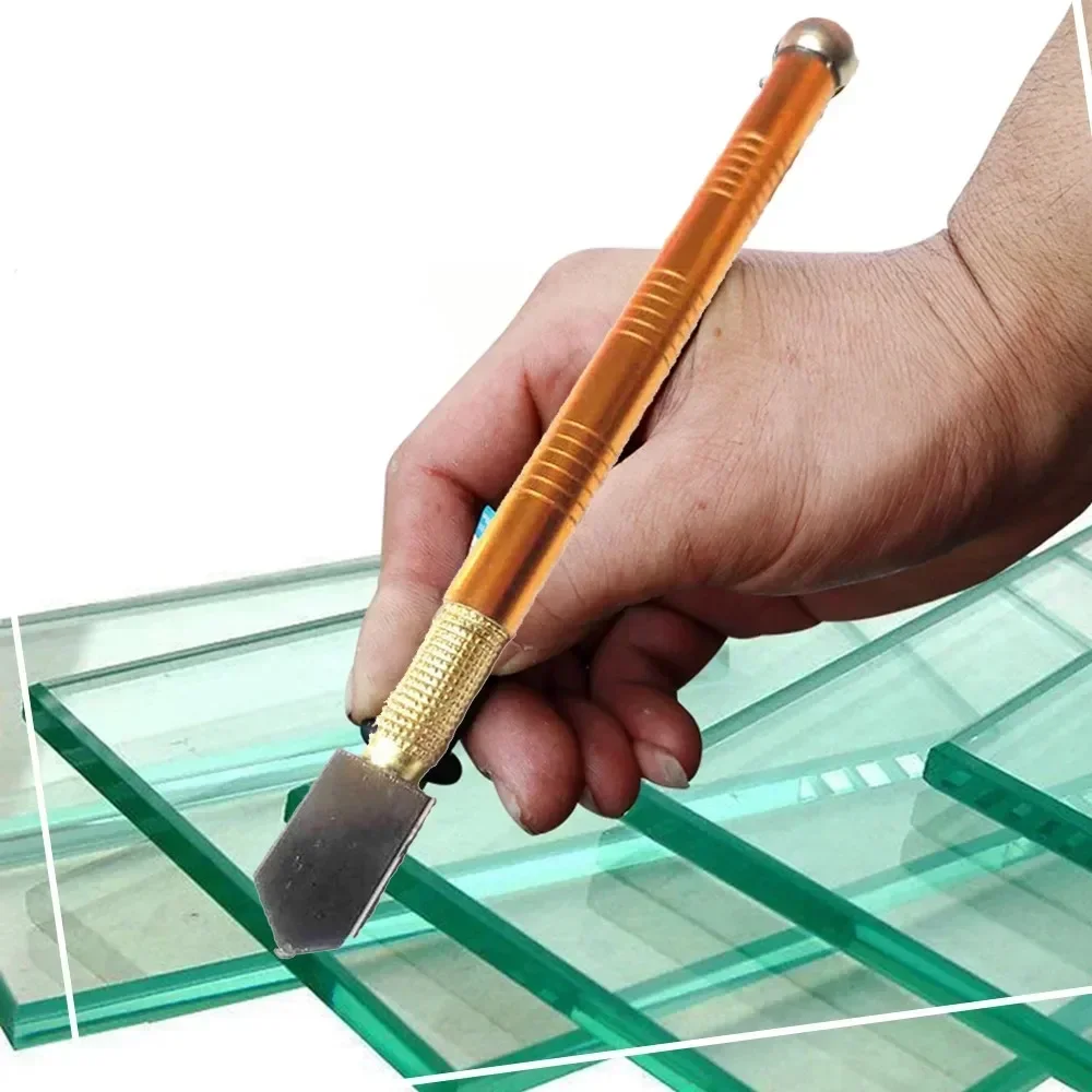 الماس الزجاج القاطع المسار الأسطوانة رئيس معدني عدم الانزلاق مقبض ألومنيوم 165 مللي متر DIY بها بنفسك بلاط مرآة الحرفية قطع الأدوات اليدوية