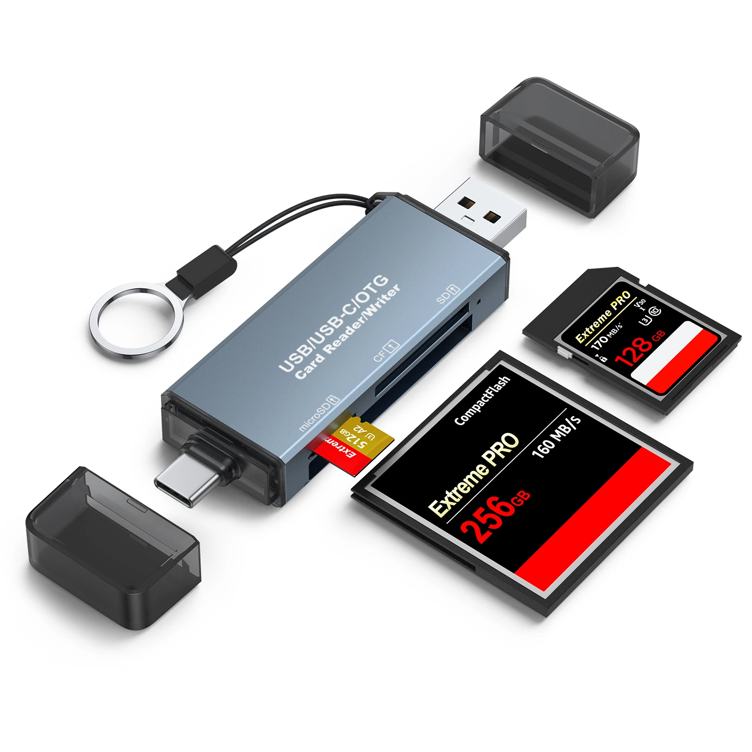 Czytnik kart CF 3 w 1 Karta pamięci SD MicroSD Aparat SLR TypeC Dwufunkcyjny dysk OTG 6w1 U Transmisja i rozszerzenie dysku twardego