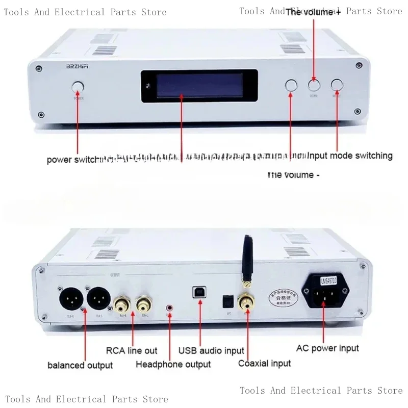 DSD DAC Decoder Amanero USB Remote Control DLHiFi DC300 Dual Core ES9038PRO ES9039PRO 5.0 Balanced HiFi Audio