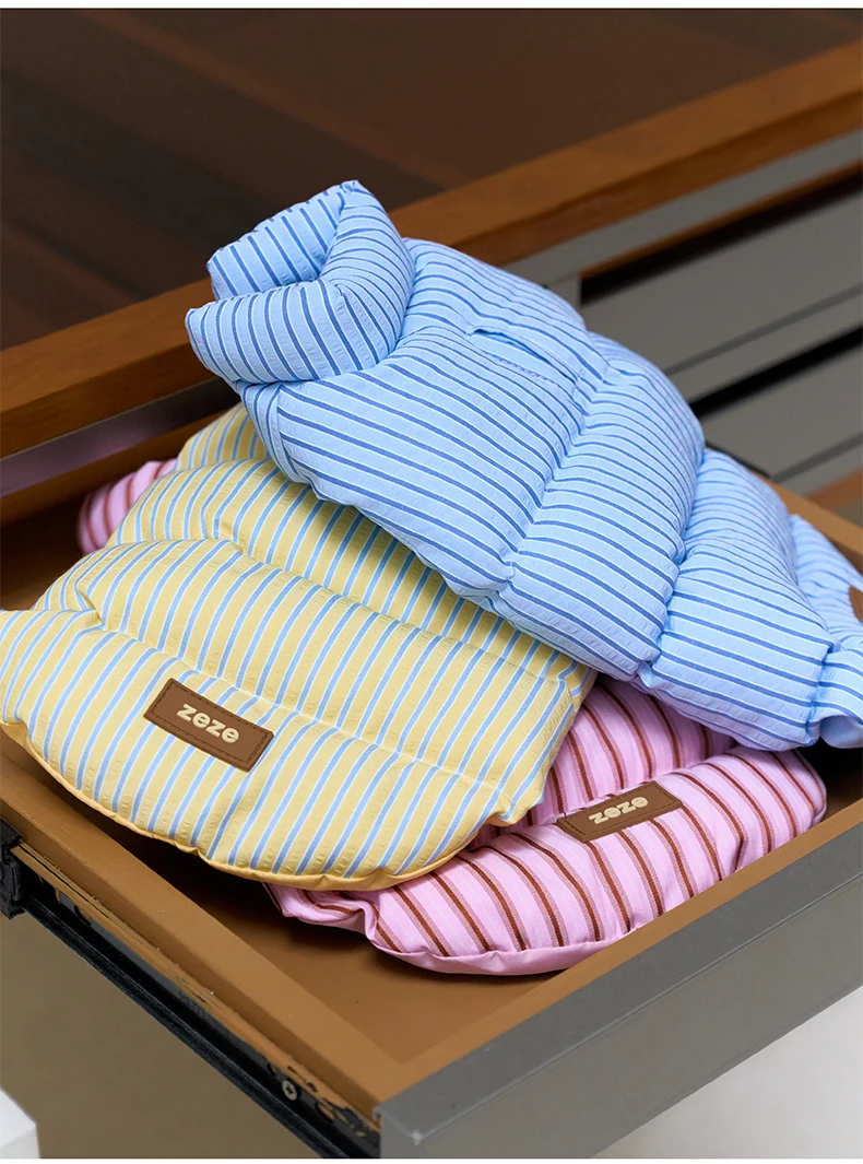 Winterwarmer Daunenmantel zum schnellen Abziehen für italienischen Windhund, winddichte Streifen-Reißverschlussjacke für kleine Whippet-Hunde im Herbst – Detail 3