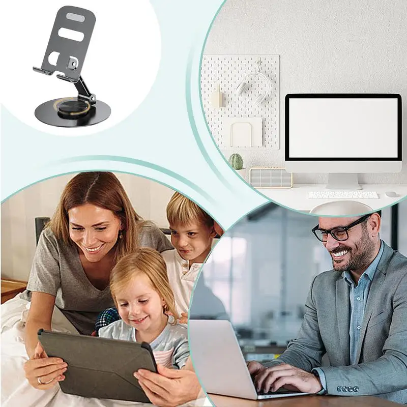 조정 가능한 멀티 앵글 휴대폰 스탠드, 높이 및 각도 조정 가능한 접이식 휴대폰 거치대, 책상 거치대