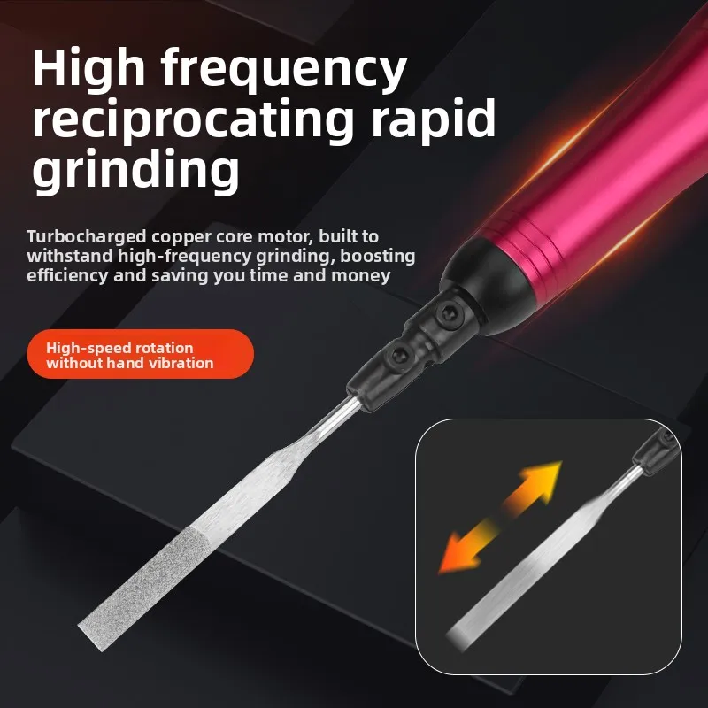 Pneumatic Ultrasonic Industrial-Grade Air File Machine Mold Polishing Machine Reciprocating File Grinder Mold-Saving Tool