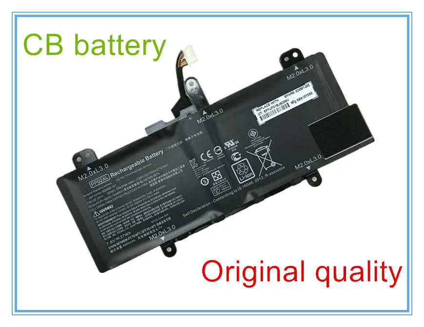 7.6V 37wh PP02XL Laptop Battery For 824561-005 HSTNN-IB7H 823909-141 Series Tablet