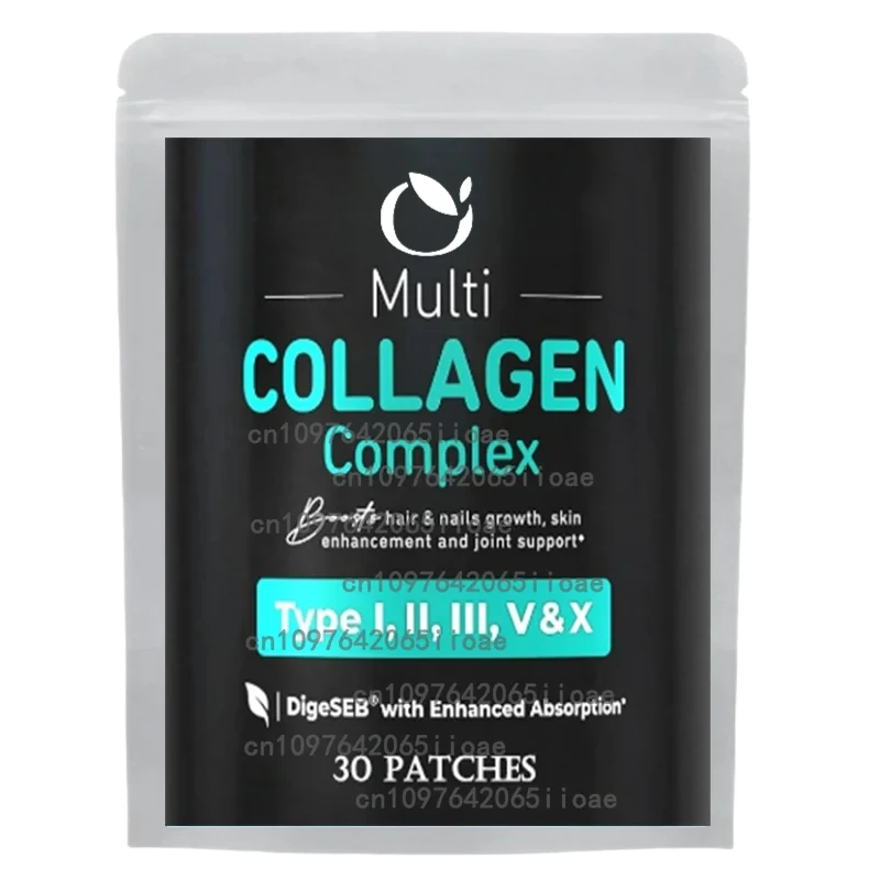 

Multi Collagen Transdermal Patches Support (tipos I, II, III, V, X) Skin, Hair, Nail, Joint and Bone Health 30 Patches