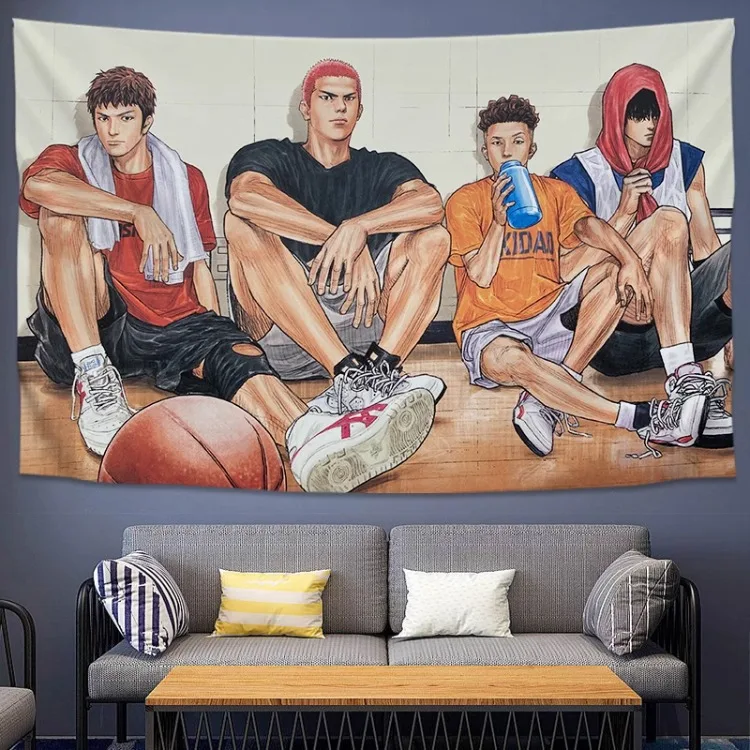 

Japanese cartoon animation SLAM DUNK hanging cloth basketball periphery bedroom printed b tapestry personalized background cloth