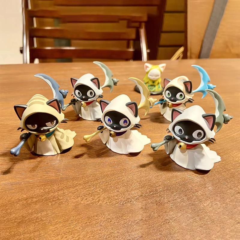 

Новинка в наличии, серп жнец, кошка, витое яйцо, слепая коробка, фигурка кошки в форме жнеца, коллекция украшений, идеальные рождественские подарки