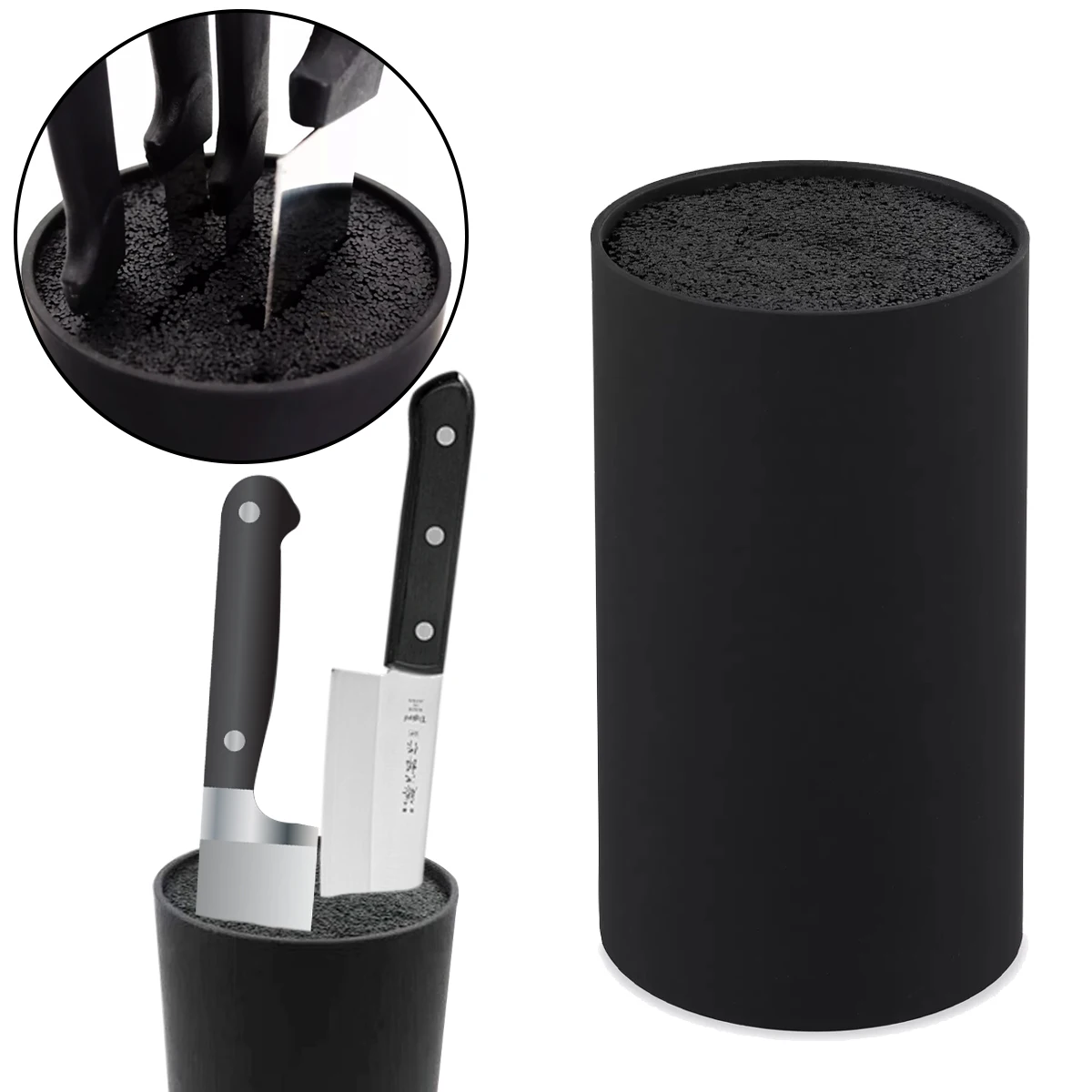

1Pcs Practical Knife Storage Stand Holder Inserted Kitchen Organizer For Cleaver Scissors Fruit Knives Space Saving Rack