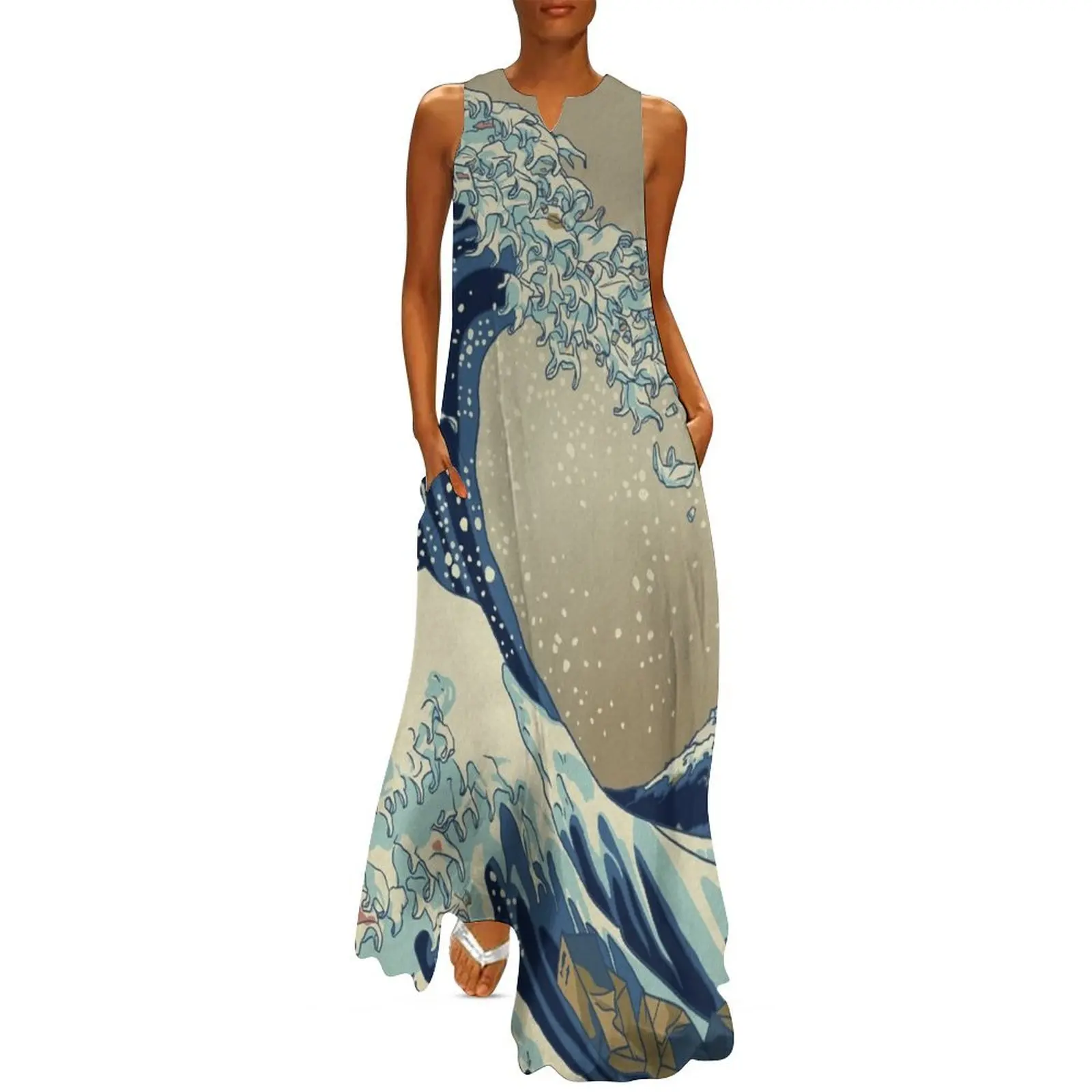 

The Great Wave of Plastic Long Dress Clothing women"s summer dress 2024