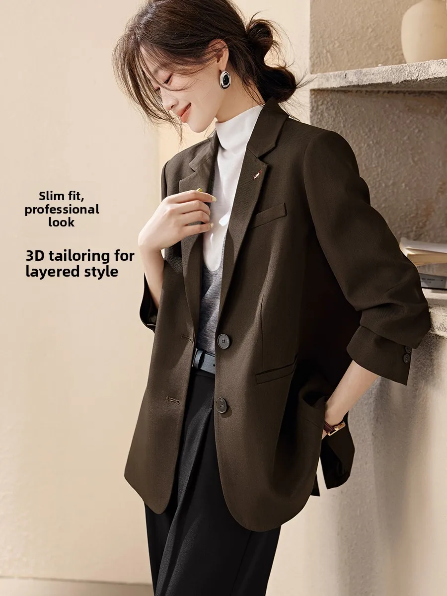 Mehaimei High nce Commute Suit 2025 Autumn New Sle Women's Faionable Lapel Coat for Office And Commuting