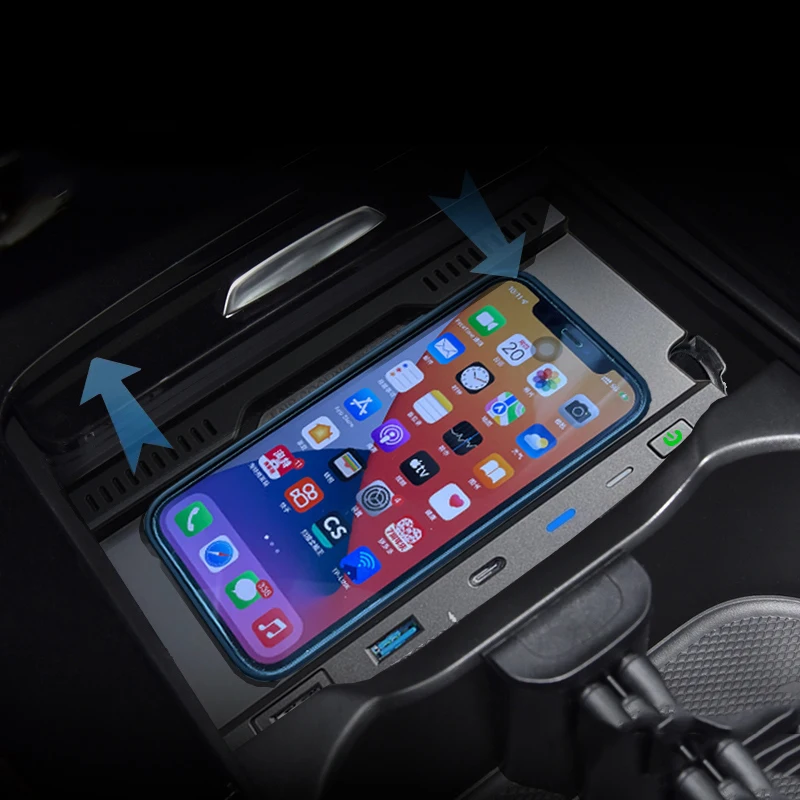 Car Wireless Charger For Mercedes Benz B200 A200 /B/GLB CLA/GLA Charger AMG  W177 W247 X247 Phone Holder Fast Charging Plate