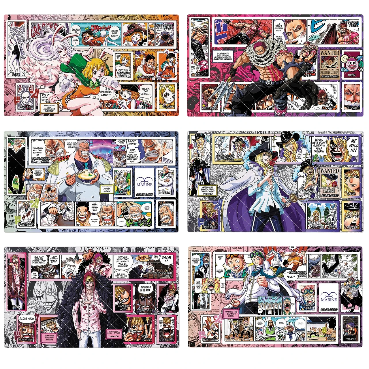 600x350mm One Piece Carrot Charlotte Katakuri Sammelkarten-Spielmatte Monkey.D.Kapu Einzelspieler-Gummi-Spielbrettmatte