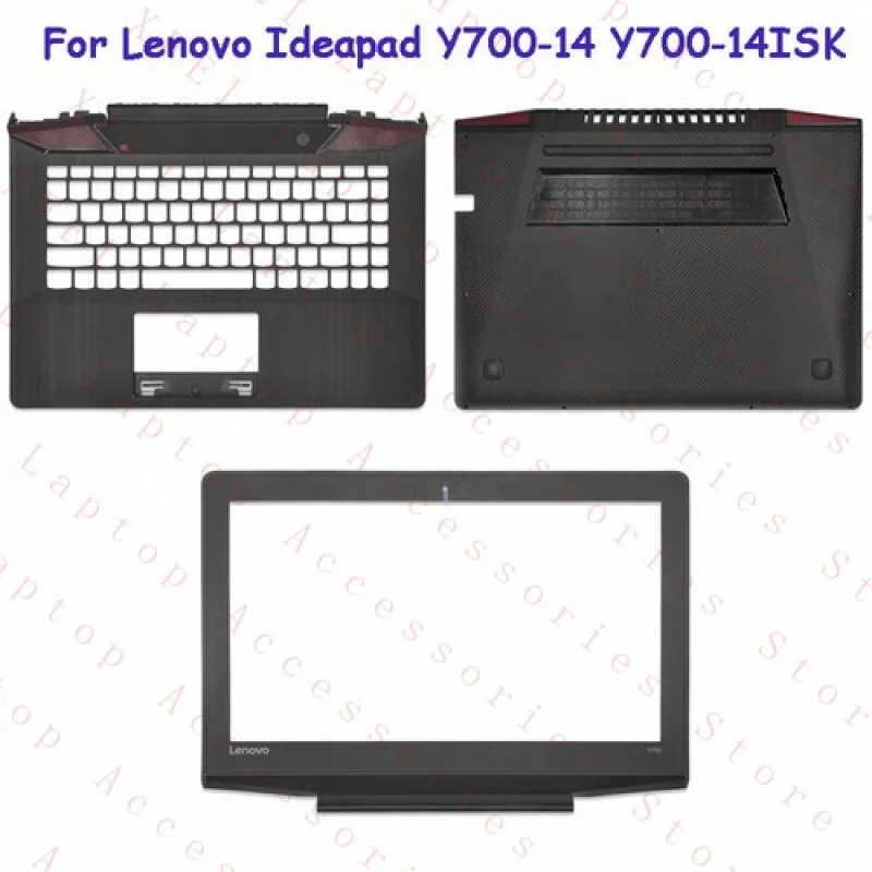 

F Front Bezel Bottom Cover Palmrest Case for Lenovo Ideapad Y700-14 Y700-14ISK