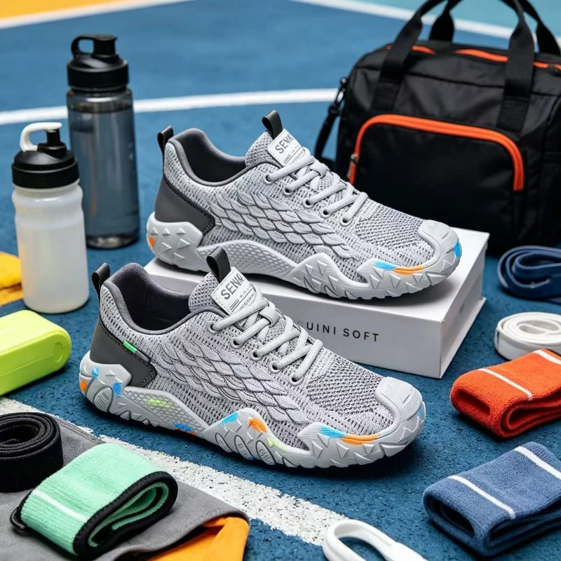 

Men's Breathable Knit Outdoor Hiking Shoes Non-slip Wear-resistant Casual Sneakers Lightweight Comfortable Running Shoes