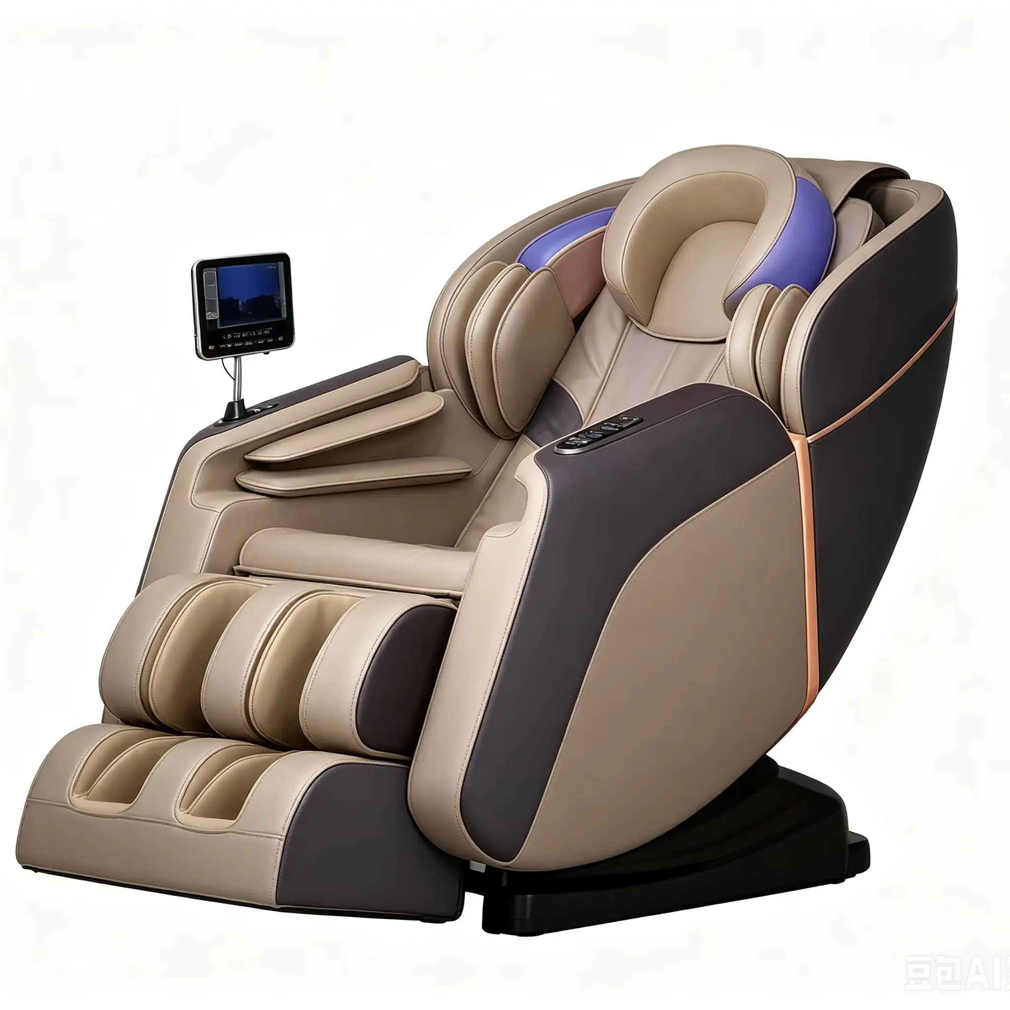 Elektrischer Massagesessel im Zero-Gravity-Weltraumkapsel-Design mit Touchscreen, Heizfunktion, Luftkissen und Bluetooth für Zuhause, Büro und Hotel, Massagesessel, Ganzkörper-Massagegerät