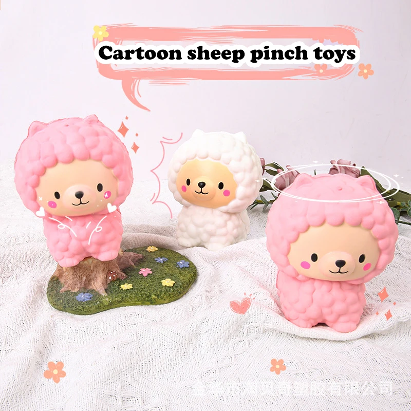 Nieuwe Creatieve Cartoon Leuke Schapen Zachte Pinch Squeeze Speelgoed Grappige Trage Rebound Kids Stress Relief Speelgoed Kinderen Ontluchting Speelgoed Geschenken