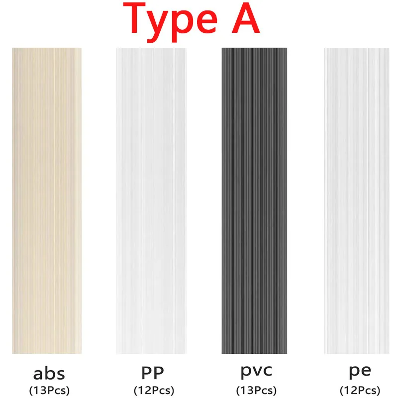 25/50PCS Plasztikus anyag hegesztő Horgászbot ABS/PP/PVC/PE hegesztő rods 5x2mm Plasztikus anyag hegesztő Zseblámpa Vasbika javító hegesztő Anyagellátás 200MM