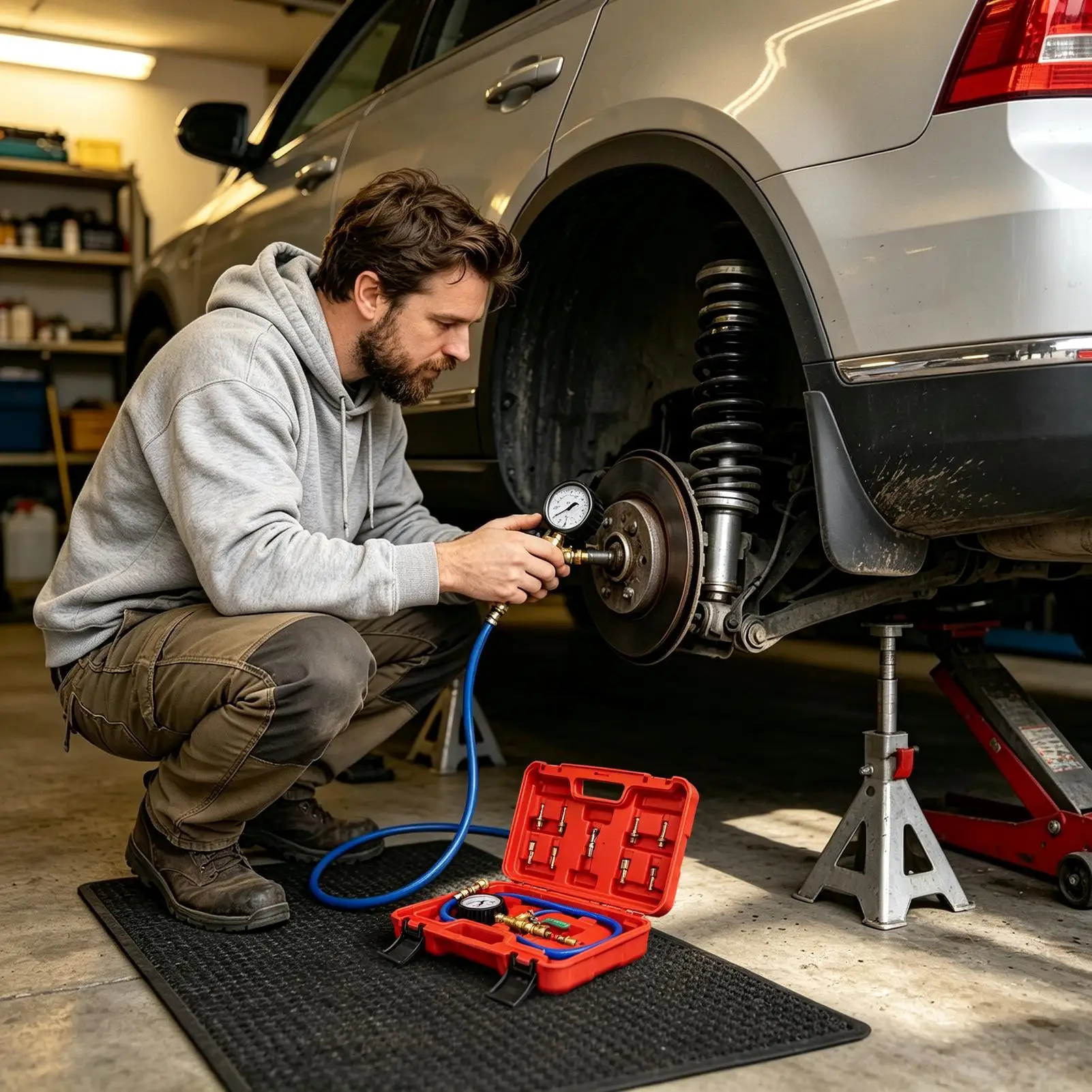 Shock Absorber Tester Auto Leakage Detection Testing Gauge Suspension Leak Test Tool For Vehicles Trailer RV Sedan Traveling