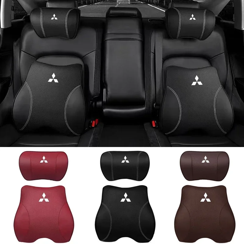 

Cotton Car Headrest Pillow Lumbar Back Support Cushion for Mitsubishi Pajero ASX Ralliart Eclipse Lancer 10 9 Outlander Galant